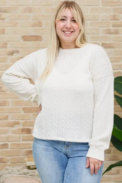 Keep Me Here Knit Sweater in Cream