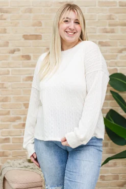 Keep Me Here Knit Sweater in Cream