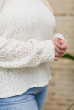 Keep Me Here Knit Sweater in Cream