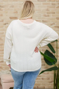 Keep Me Here Knit Sweater in Cream