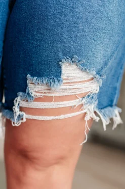 Kelsey Mid Rise Distressed Cutoff Shorts by Judy Blue