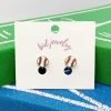 Kids Clip On Baseball Enamel Earrings
