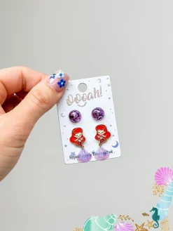 Kids Mermaid Stud Earring Set