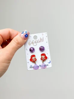 Kids Mermaid Stud Earring Set