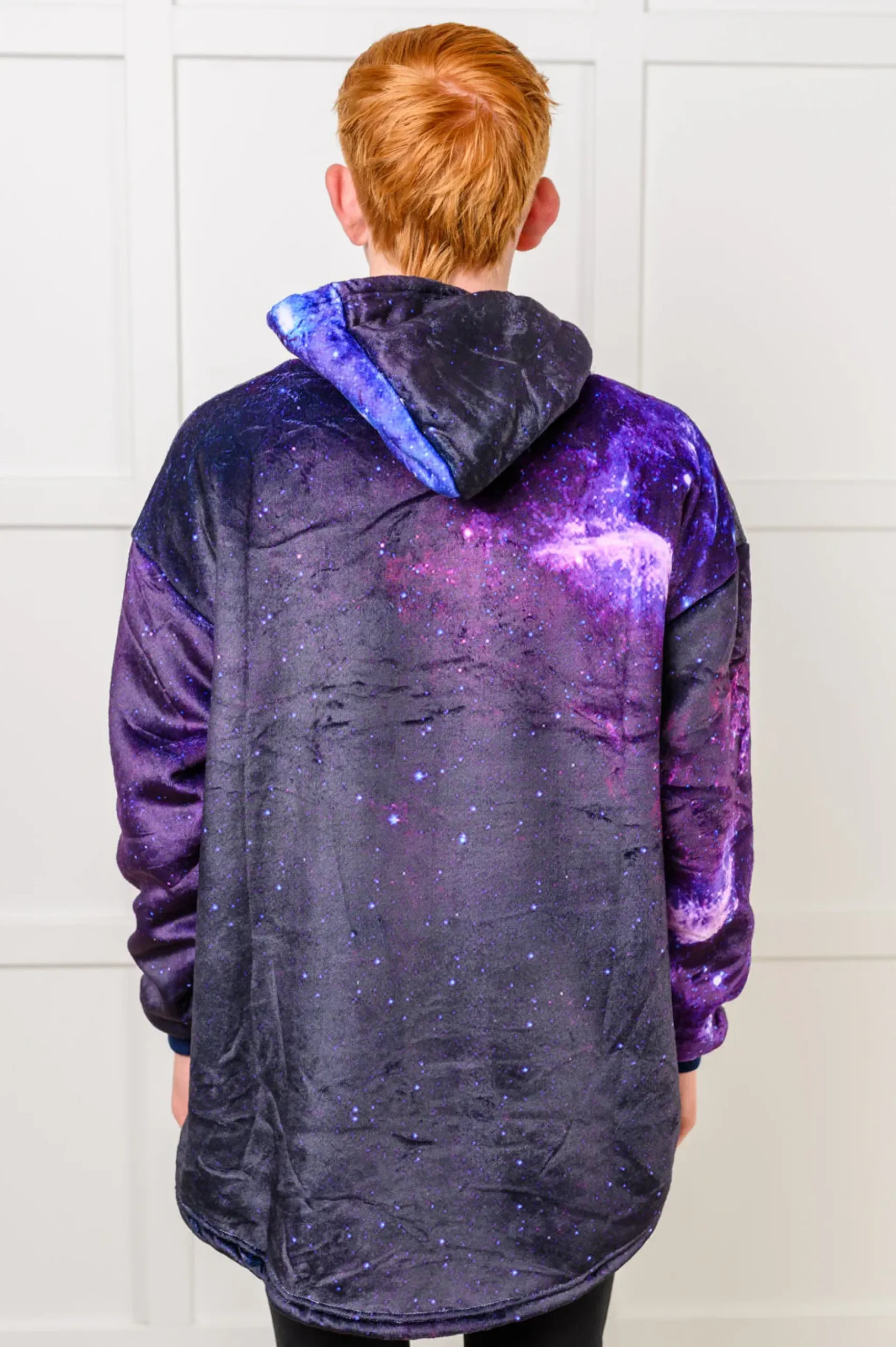 Kids Oversized Hoodie Blanket in Starry Sky