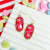 Kiss-Print Portrait Dangle Earrings