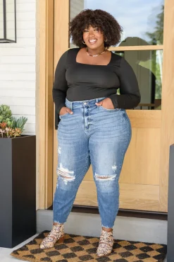 Kyla Destroyed Hi Waist Relaxed Fit by Judy Blue