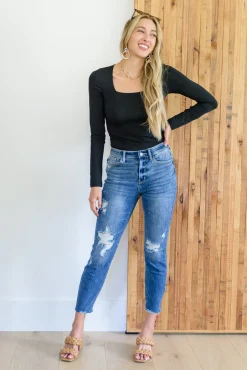 Kyla Destroyed Hi Waist Relaxed Fit by Judy Blue