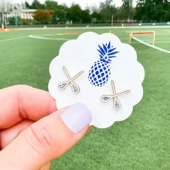 Lacrosse Signature Enamel Studs by Prep Obsessed