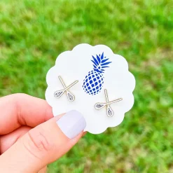 Lacrosse Signature Enamel Studs by Prep Obsessed