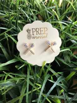 Lacrosse Signature Enamel Studs by Prep Obsessed