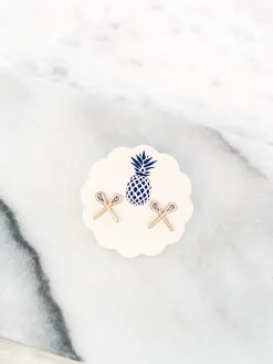 Lacrosse Signature Enamel Studs by Prep Obsessed