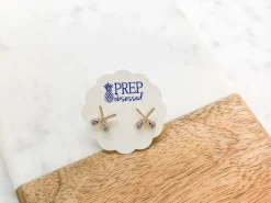 Lacrosse Signature Enamel Studs by Prep Obsessed