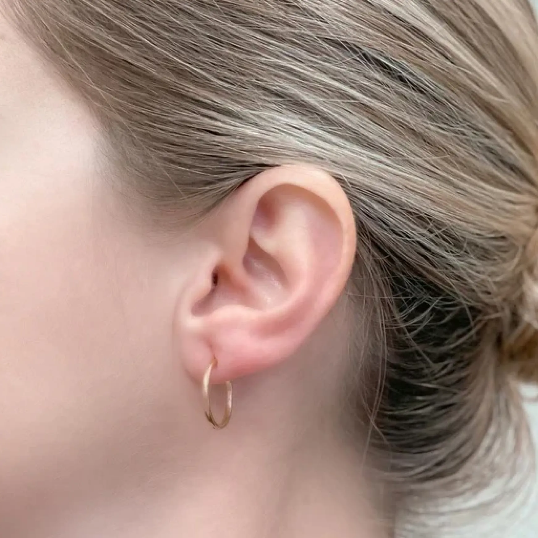 Large Stainless Steel Hoop Earrings - Gold