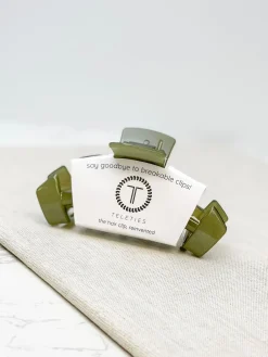Large Teleties Claw Clip - Evergreen