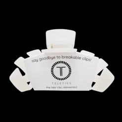 Large Teleties Claw Clip - Coconut White