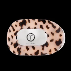 Large Teleties Flat Oval Clip - Blonde Tortoise