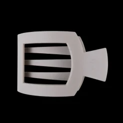 Large Teleties Flat Square Clip - Silver Flames