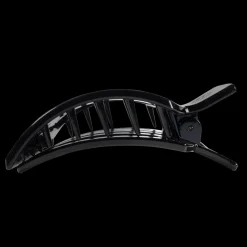 Large Teleties Flat Square Clip - Jet Black