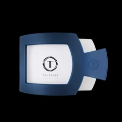 Large Teleties Flat Square Clip - Midnight Rain Navy