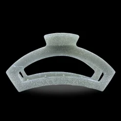 Large Teleties Open Claw Clip - Silver Glitter