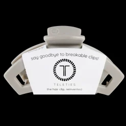 Large Teleties Open Claw Clip - Silver Flames