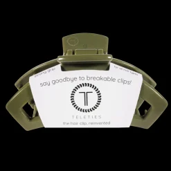 Large Teleties Open Claw Clip - Olive