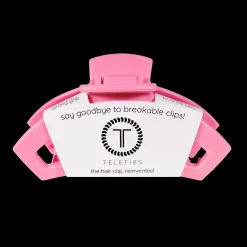 Large Teleties Open Claw Clip - Peonies Please