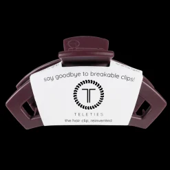 Large Teleties Open Claw Clip - Burgundy Bliss