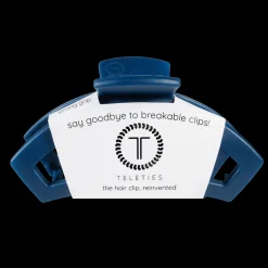 Large Teleties Open Claw Clip - Midnight Rain Navy