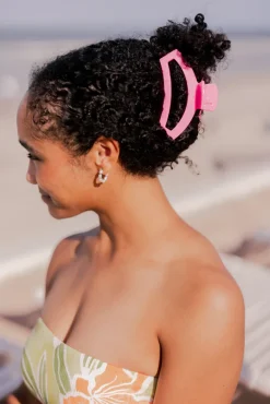 Large Teleties Open Claw Clip - Paradise Pink