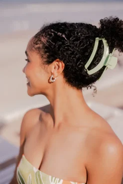 Large Teleties Open Claw Clip - Aloe, There!