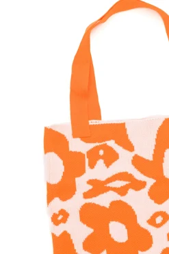 Lazy Daisy Knit Bag in Orange