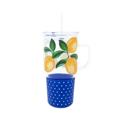 Lemon Glass Straw Tumbler by Draper James