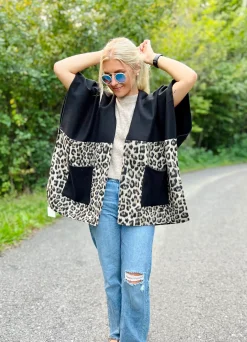 Leopard Pocket Kimono