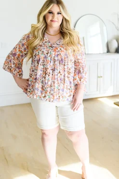 Let's Go Boho Floral Babydoll Top