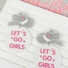 'Let's Go Girls' Glitter Dangle Earrings