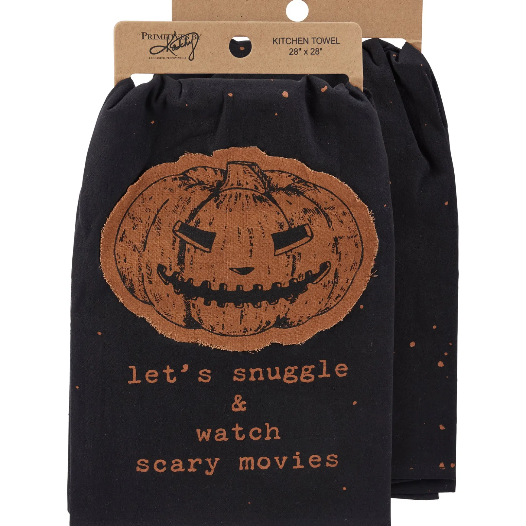 'Let's Snuggle & Watch Scary Movies' Kitchen Towel