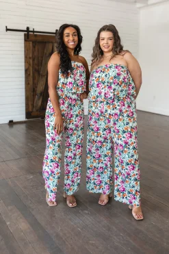 Life of the Party Floral Jumpsuit in Green