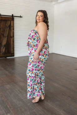 Life of the Party Floral Jumpsuit in Green