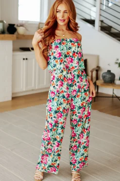 Life of the Party Floral Jumpsuit in Green