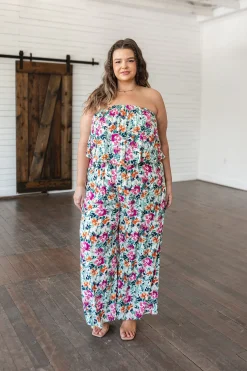 Life of the Party Floral Jumpsuit in Green