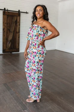 Life of the Party Floral Jumpsuit in Green