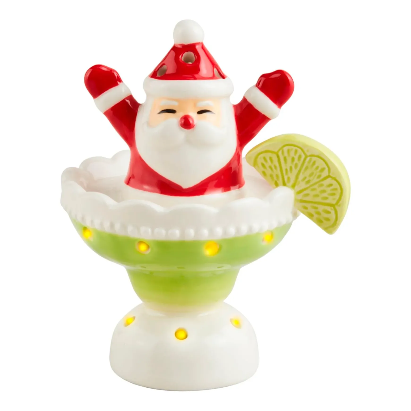 Light-Up Santa Margarita Sitter by Mud Pie