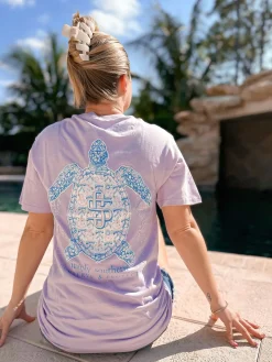 Lilac Shell Turtle Tracking Tee by Simply Southern