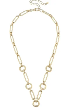 Lilah Multi-Charm Collector Necklace Base in Shiny Gold by Canvas