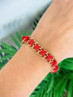 Link Toggle Bracelet - Red