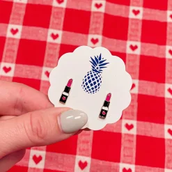 Lipstick Signature Enamel Studs by Prep Obsessed