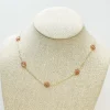 Little Flower Station Necklaces - Pink