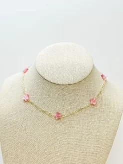Little Star Station Necklaces - Pink